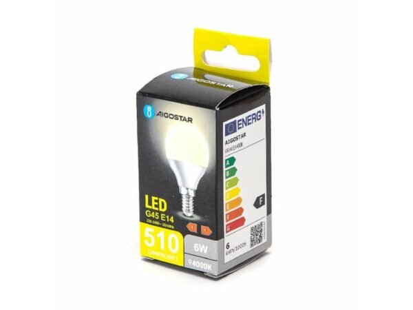 Lampadina LED G45 E14 6W - 510 lumen Aigostar luce naturale B10105MQS