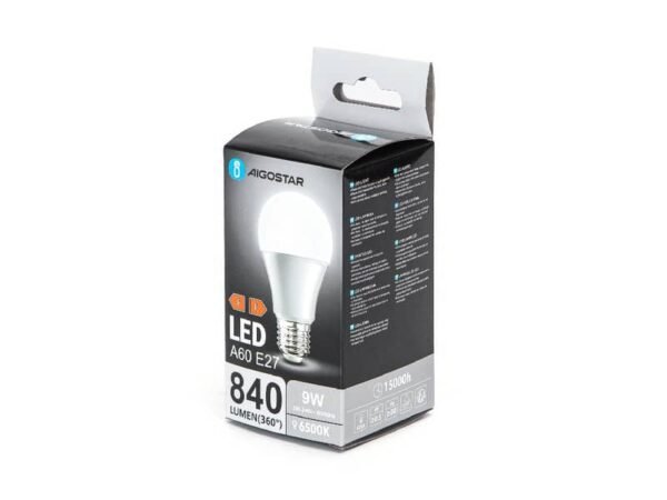 Lampadina LED A60 E27 9W - 840 lumen Aigostar luce fredda B10105MQH