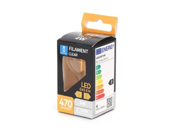 Lampadina a filamento LED luce calda 4W G45 - E14 - 470 lumen Aigostar ›45xH.78 mm - B10106AM6