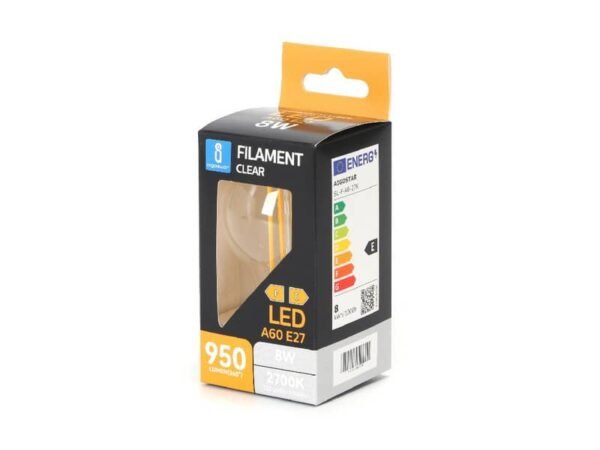 Lampadina a filamento LED luce calda 8W A60 - E27 - 950 lumen Aigostar ›60xH.105mm - B10106AM0