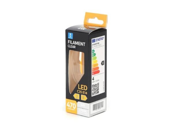 Lampadina a filamento LED luce calda 4W C35 - E14 - 470 lumen Aigostar ›35xH.97 mm - B10106AM3