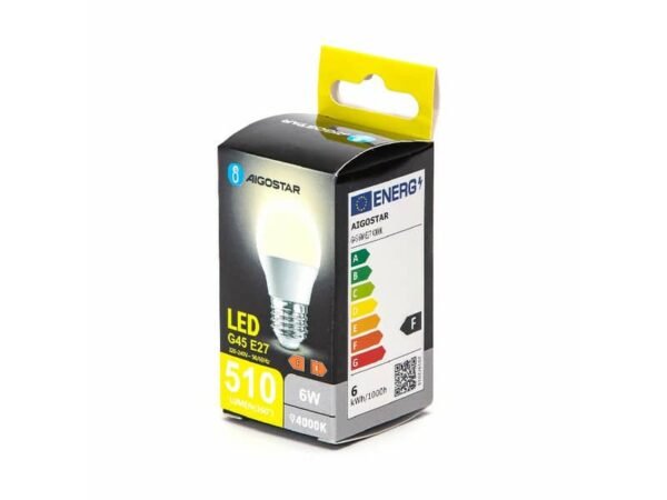 Lampadina LED G45 E27 6W - 510 lumen Aigostar luce naturale B10105MQV