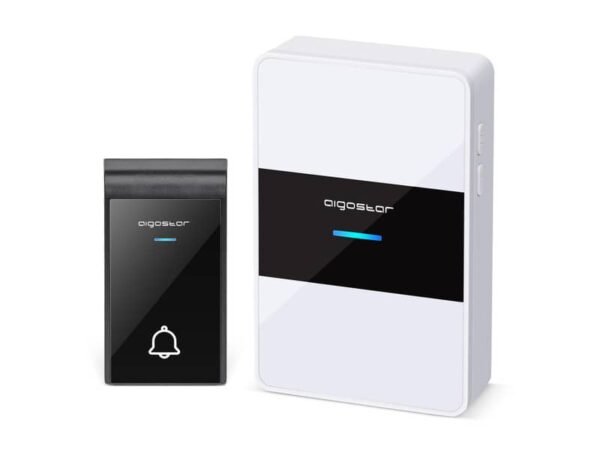Kit campanello digitale wireless DC bianco, nero Aigostar 11x7xH.2,6/7,2x2x4 cm - 197957