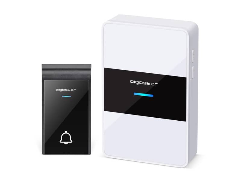 Kit campanello digitale wireless DC bianco, nero Aigostar 11x7xH.2,6/7,2x2x4 cm – 197957