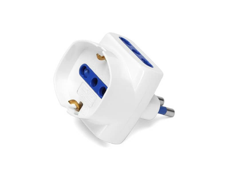 Adattatore a 3 vie 16A – bianco Aigostar 2 vie P17/11 & 1 via P40 (short) 218980