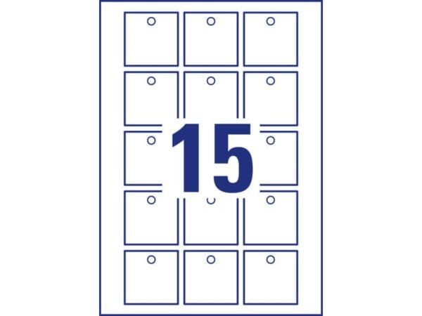 Cartellini rettangolari micro-perforati Avery in cartoncino da 185 g in conf. da 100 pz 90x50 mm - L9003-10