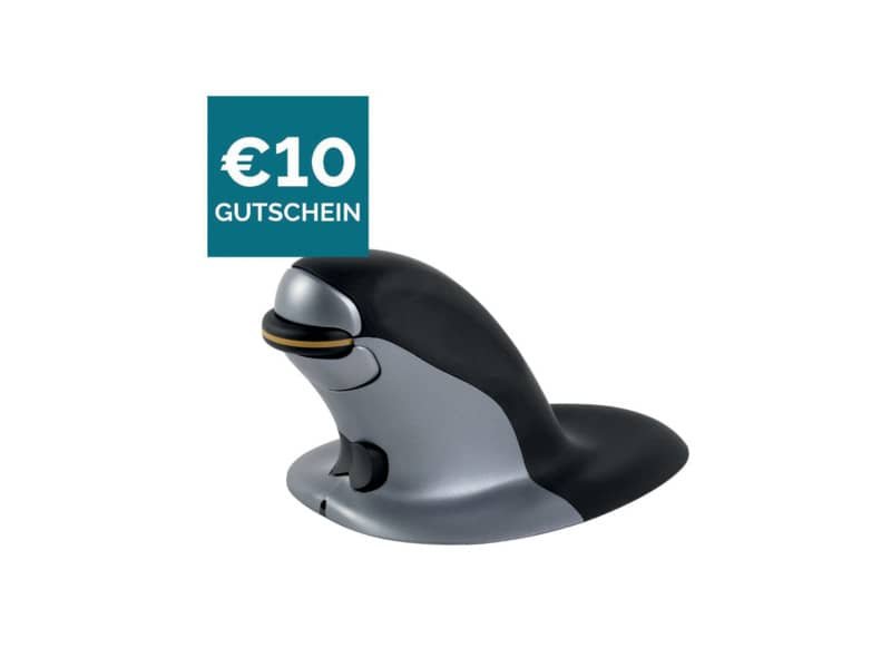Mouse verticale FELLOWES Penguin© Wireless nero/argento medio 9894701