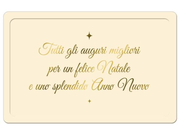 Biglietti augurali natalizi 9x14 cm - Biembi conf. da 6 a vassoio a due ante BBE202C71