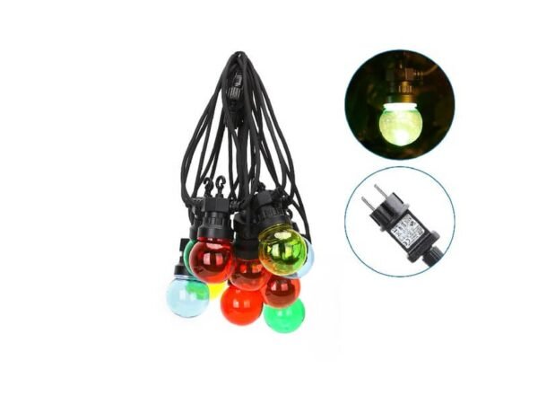 Catena luminosa LED a basso voltaggio per esterni 8 metri Aigostar 10 sfere trasparenti multicolore - B10303VRX