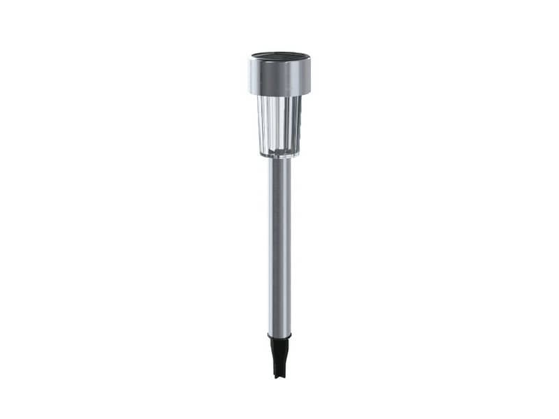 Lampioncino LED in acciaio con pannello solare e sensore crepuscolare Aigostar luce fredda – cilindro – B10201J9K