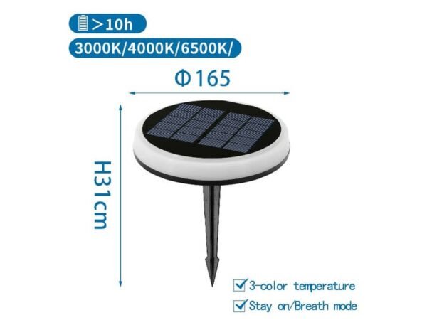Faretto segnapassi LED da esterno con pannello solare e sensore crepuscolare Aigostar luce variabile - B10201AQ4