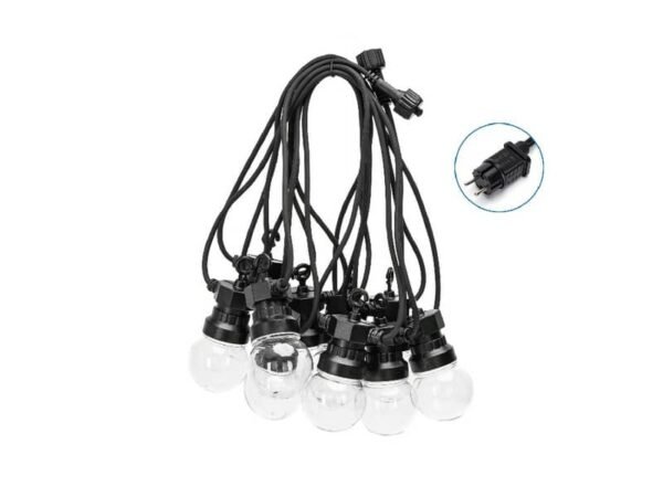 Catena luminosa LED a basso voltaggio per esterni 8 metri luce calda Aigostar 10 sfere trasparenti - B10303VRW