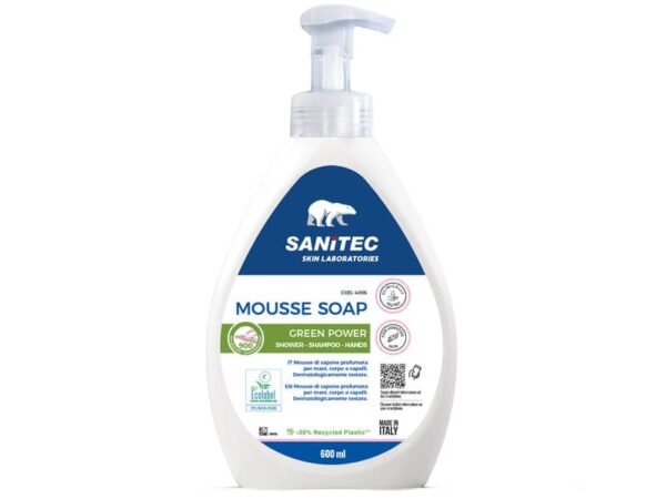 Mousse di sapone profumata Sanitec per mani e corpo 600 ml - 4005