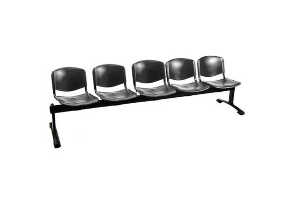 Panca 5 posti attesa Unisit Dado D5P5P - PPL nero D5P5P/NE