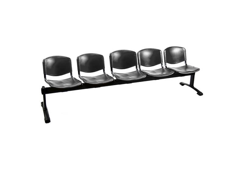 Panca 5 posti attesa Unisit Dado D5P5P – PPL nero D5P5P/NE