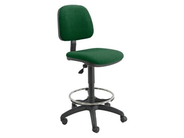 Sgabello tecnico Unisit Esos EOE4S seduta alta - poggiapiedi telescopico - rivestimento Eco verde EOE4S/EV