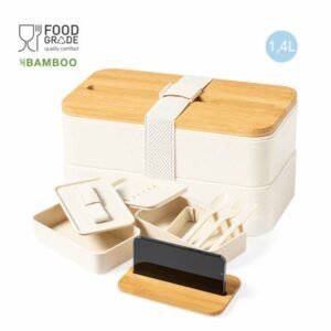Lunch box Graftan a 2 scomparti con posa bambù 1,4 L - 1479