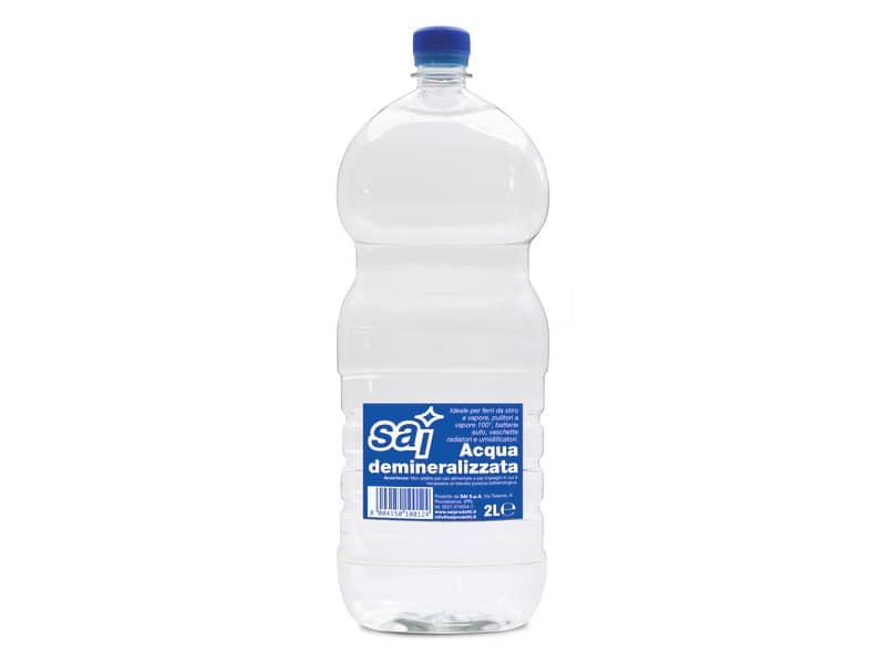 Acqua demineralizzata per ferri da stiro e batterie d’auto SAI 2 L 0201011