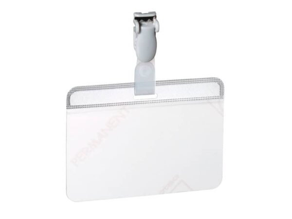 Portanome autolaminante Durable Eurobadge trasparente 54x90mm in conf. 25 pz - 8149-19