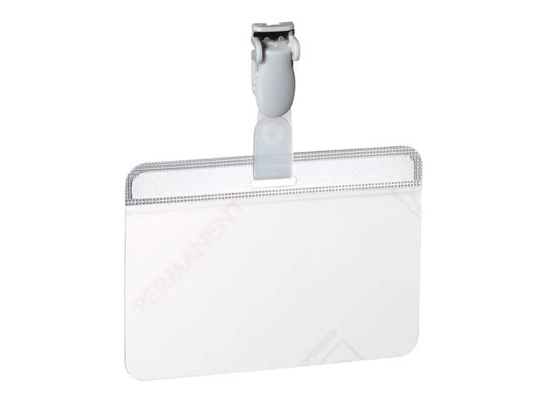 Portanome autolaminante Durable Eurobadge trasparente 54x90mm in conf. 25 pz – 8149-19