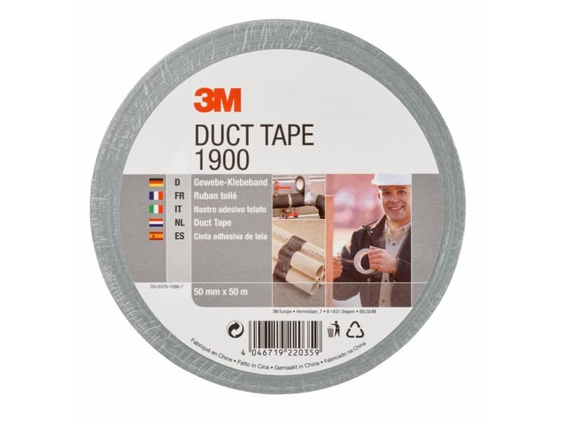Nastro adesivo telato 3M Value Duct Tape 50 mm x 50 m argento 1900-A
