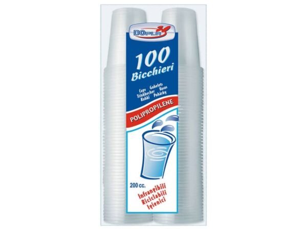Bicchieri in PP Dopla Professional trasparente 200 ml - conf. 100 pz 2359
