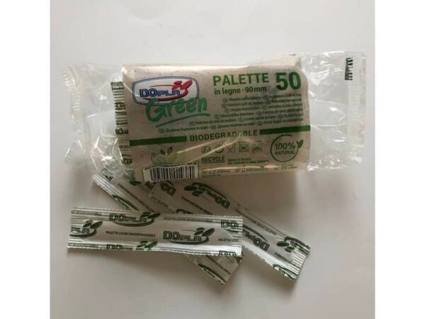 Palette caffŠ Dopla Green in legno conf. 50 pz 90 mm - imbustate singolarmente 5047
