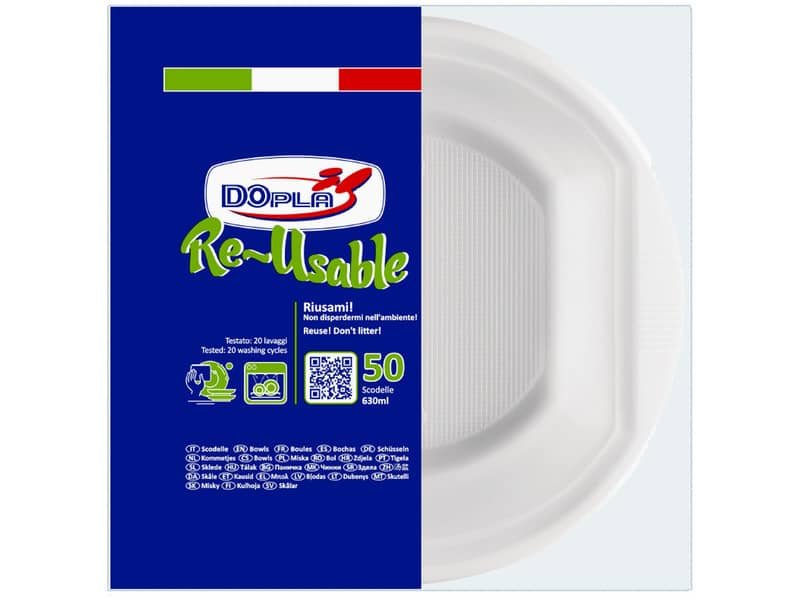 Scodelle Dopla Reusable in polistirene reuse 630 ml – conf. 50 pz 8157