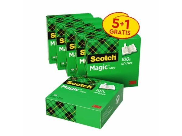 Nastro adesivo Scotch© Magic? trasparente opaco 19 mm x 33 m Promo Pack 5+1 GRATIS - 7100054673