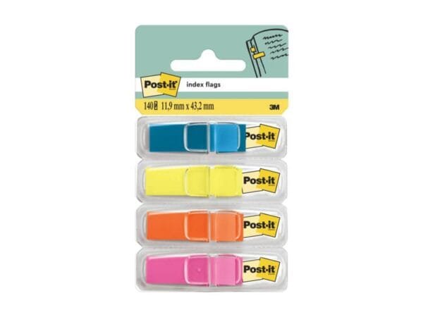 Segnapagina removibili Post-it© Index Mini con dispenser turchese, arancio, lime, rosa  4 conf. da 35 - 683-4ABXEU