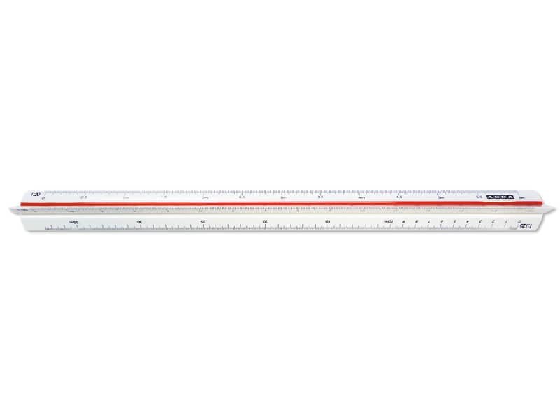 Scalimetro 30 cm uso arredamento 1:20 – 25 – 50 – 75 – 100 – 125 Arda – 110