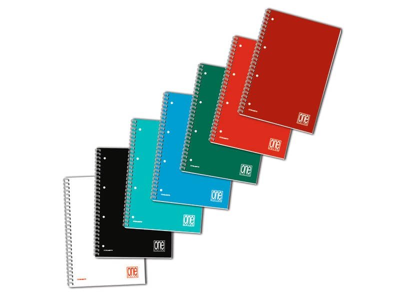 Quaderno spiralato One Color A5 – 80 g/m2 – 60 ff con 4 fori – 1R 1299