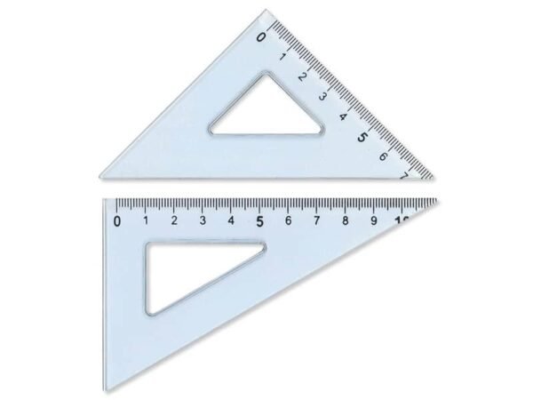 Set 2 squadre Arda Uni 12 cm da 45ø + 60ø in plastica termoresistente 70312SS