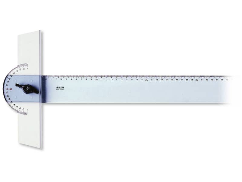 Riga a ”t” 50 cm Arda Uni in plastica con testa graduata 32150