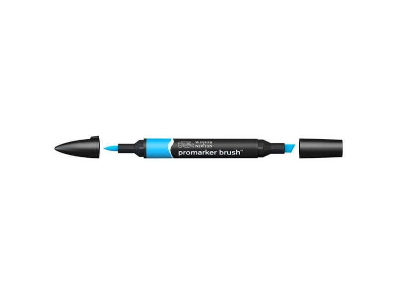 Pennarelli doppia punta Winsor&Newton brush cyan – 0204207