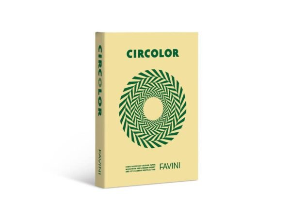 Carta colorata Favini Circolor 100% riciclata 80 g/mý A4 - risma da 500 fogli giallo camomilla - A712524