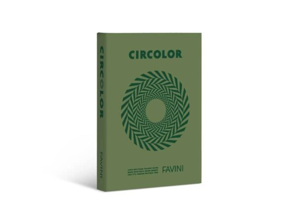 Carta colorata Favini Circolor 100% riciclata 80 g/mý A4 - risma da 500 fogli verde rosmarino - A71D524