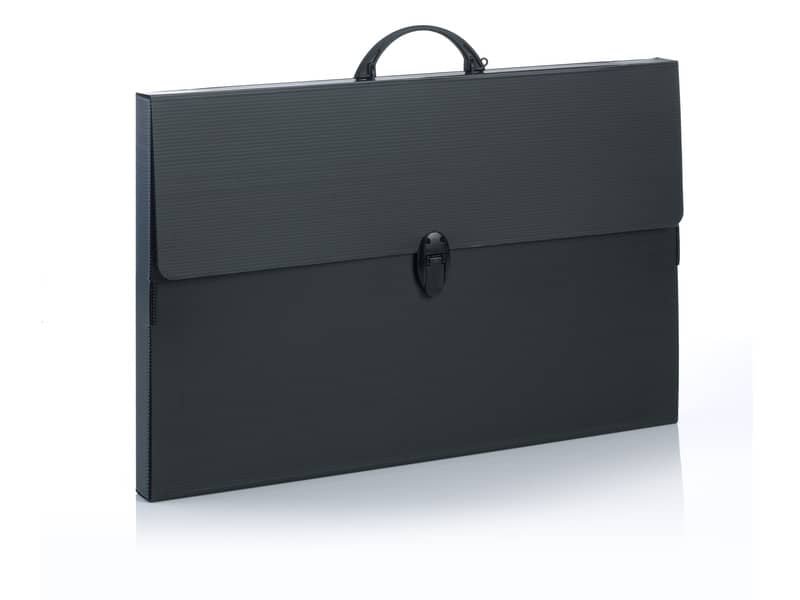 Valigetta in plastica Favorit Every Line Total Black 36,5×56,5×3,5 cm 100501056