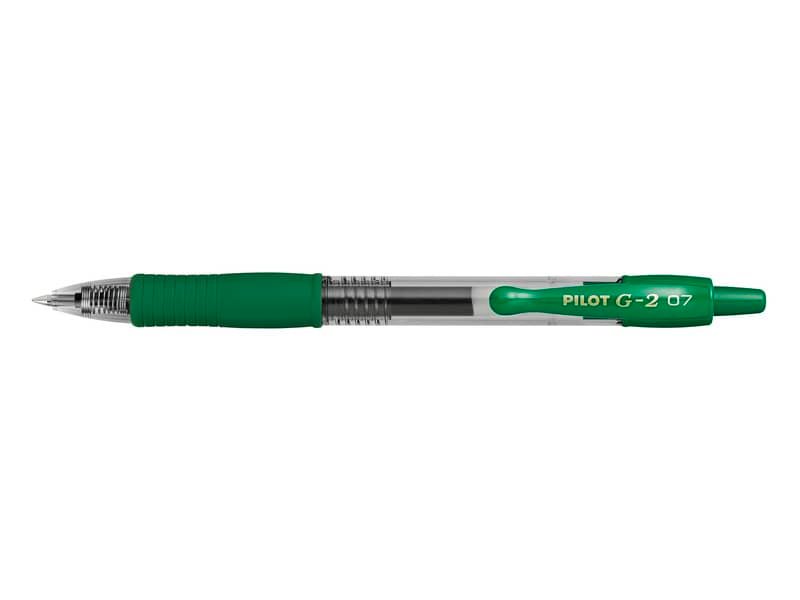 Penna gel a scatto Pilot G-2 0,7 mm verde chiaro – 001394