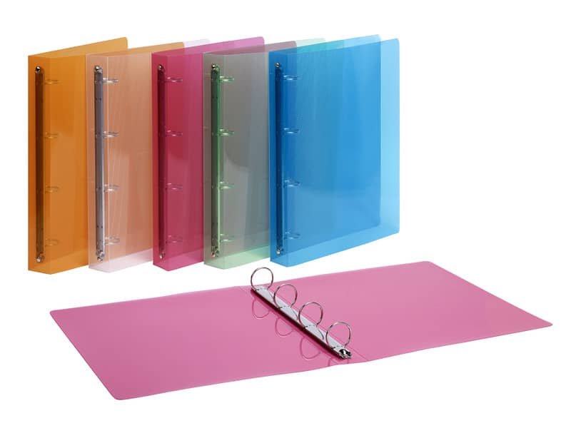 Raccoglitore 4 anelli Favorit Lumina PP colori assortiti 22×30 cm diametro 30 400066845