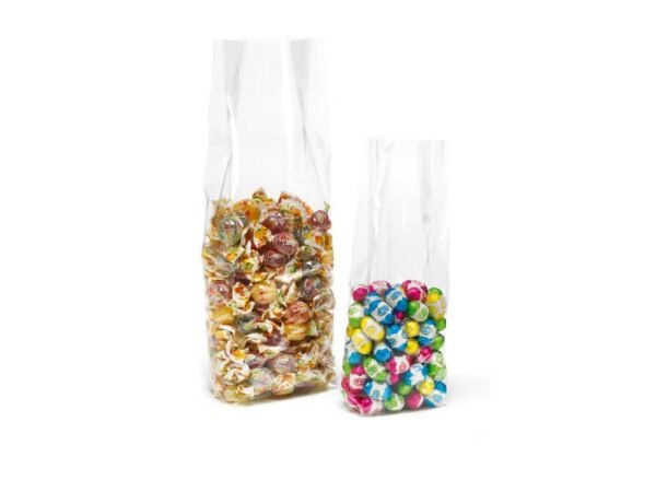 Busta trasparente con soffietto per alimenti fondo quadro Favorit 40 ?m 6+5x20 cm in conf. da 50 - 100501137