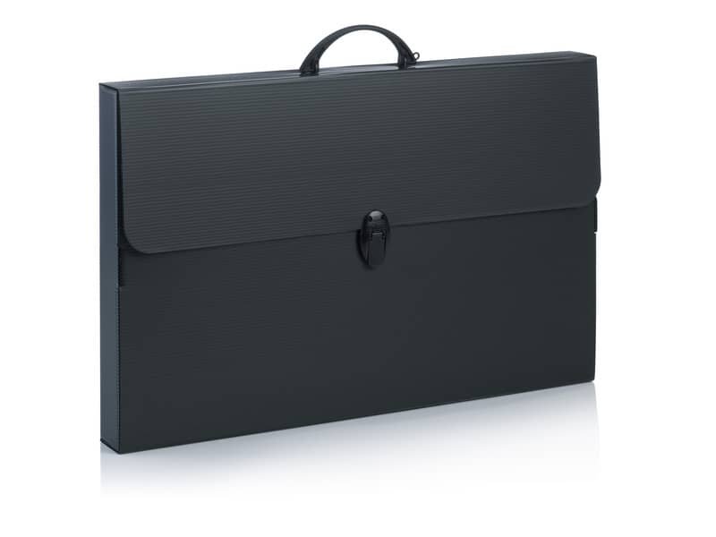 Valigetta in plastica Favorit Every Line Total Black 36,5×56,5×5,5 cm 100501083