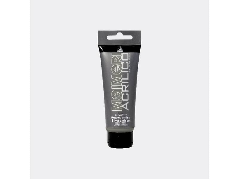Colore acrilico Maimeri in tubetto 75 ml argento antico – M0916562