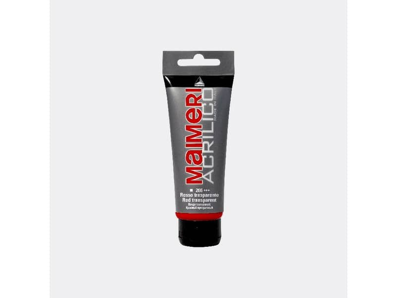 Colore acrilico Maimeri in tubetto 75 ml rosso trasparente – M0916266