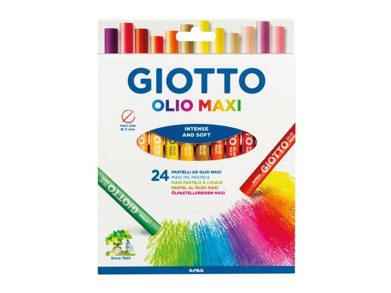 Pastelli ad olio Giotto Maxi in conf. da 24 colori assortiti F293800