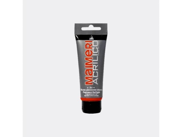 Colore acrilico Maimeri in tubetto 75 ml rosso permanente chiaro - M0916251