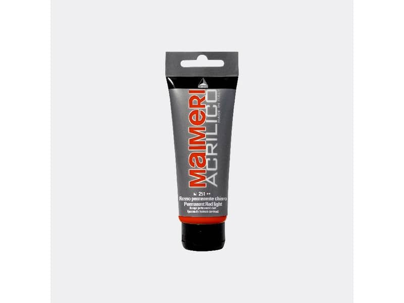 Colore acrilico Maimeri in tubetto 75 ml rosso permanente chiaro – M0916251