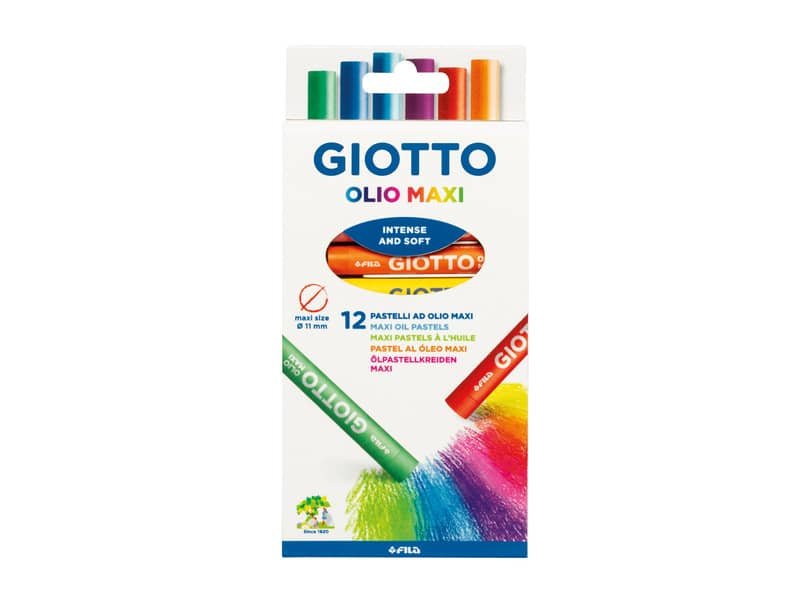 Pastelli ad olio Giotto Maxi  in conf. da 12 colori assortiti F293400