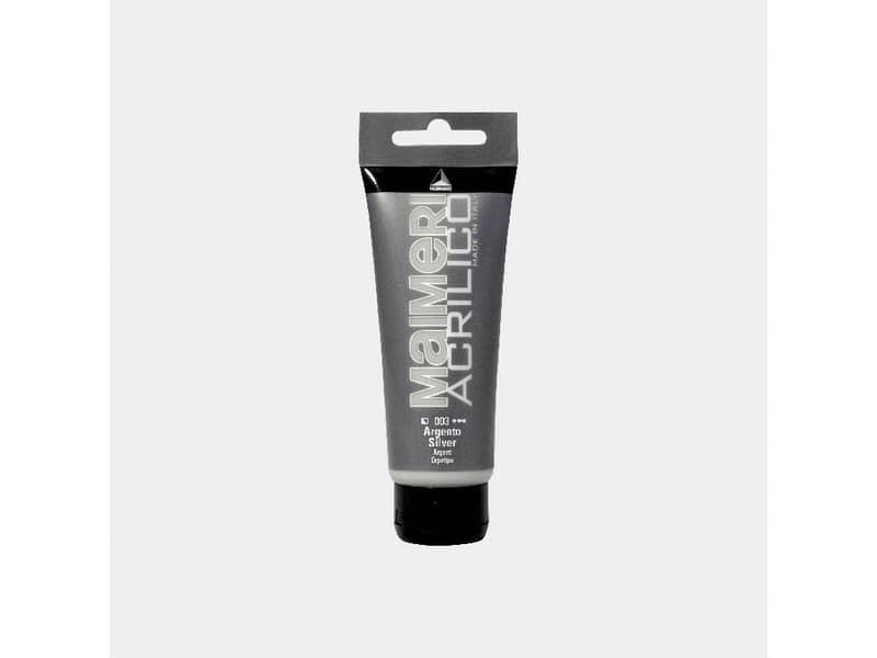 Colore acrilico Maimeri in tubetto 75 ml argento – M0916003