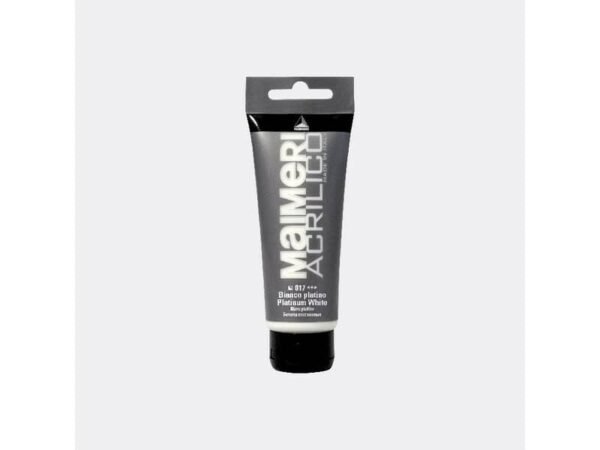Colore acrilico Maimeri in tubetto 75 ml bianco platino - M0916017